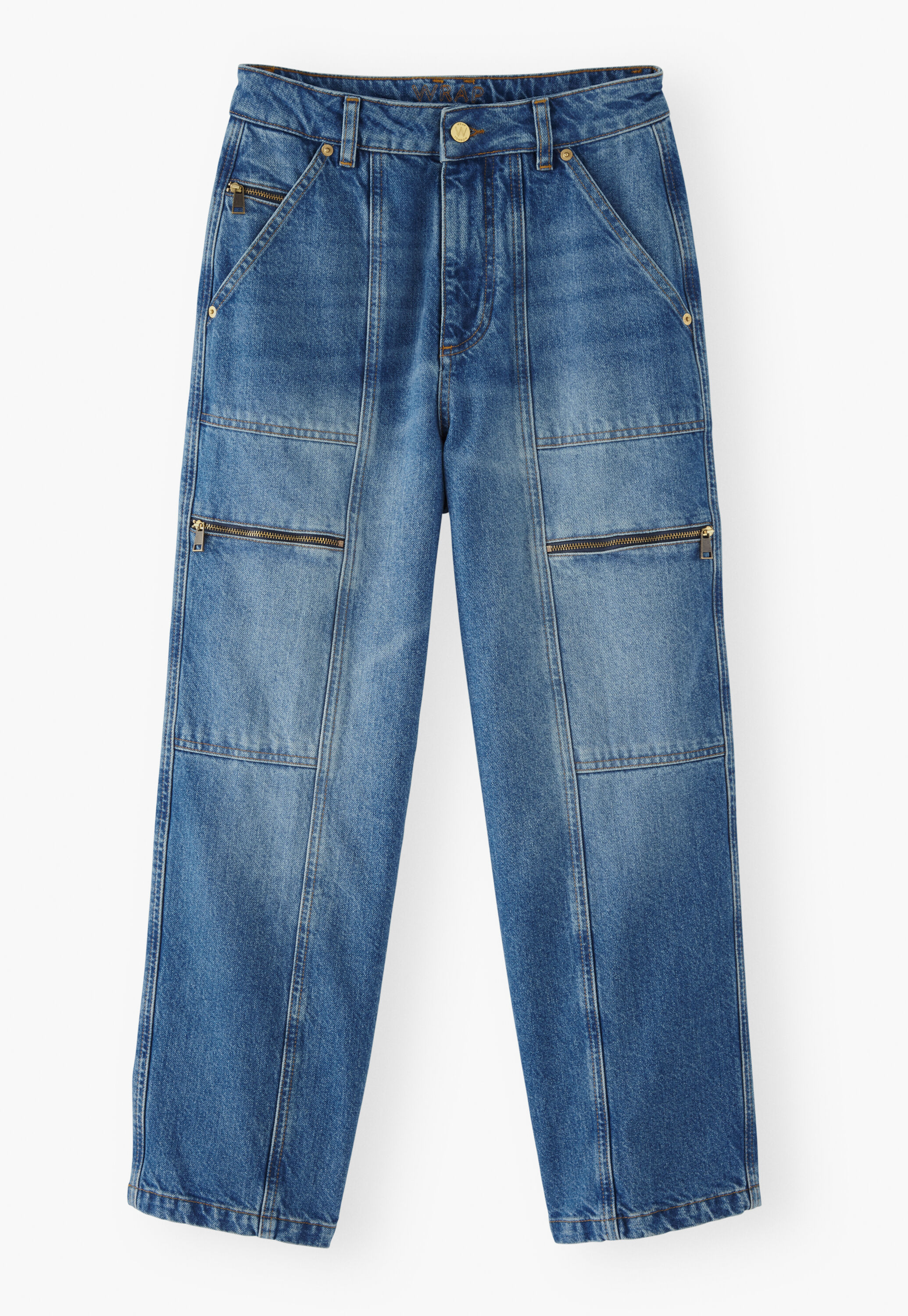 Patchwork-Hufeisen-Jeans