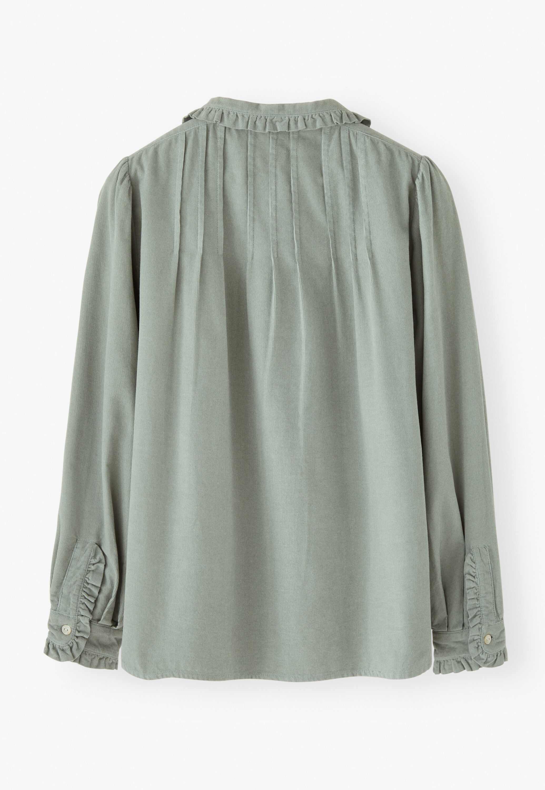 Faltenbluse aus Cord