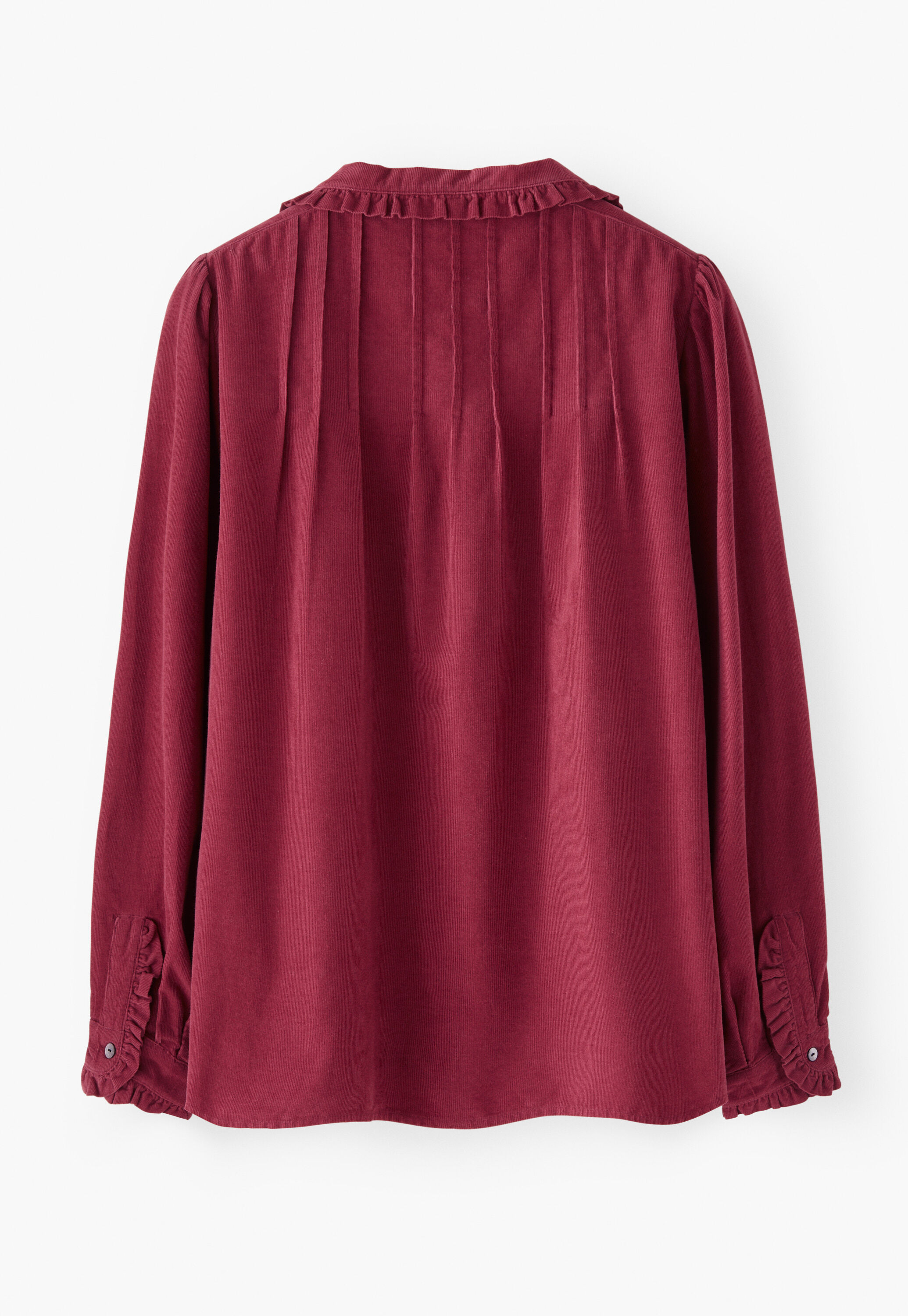 Faltenbluse aus Cord