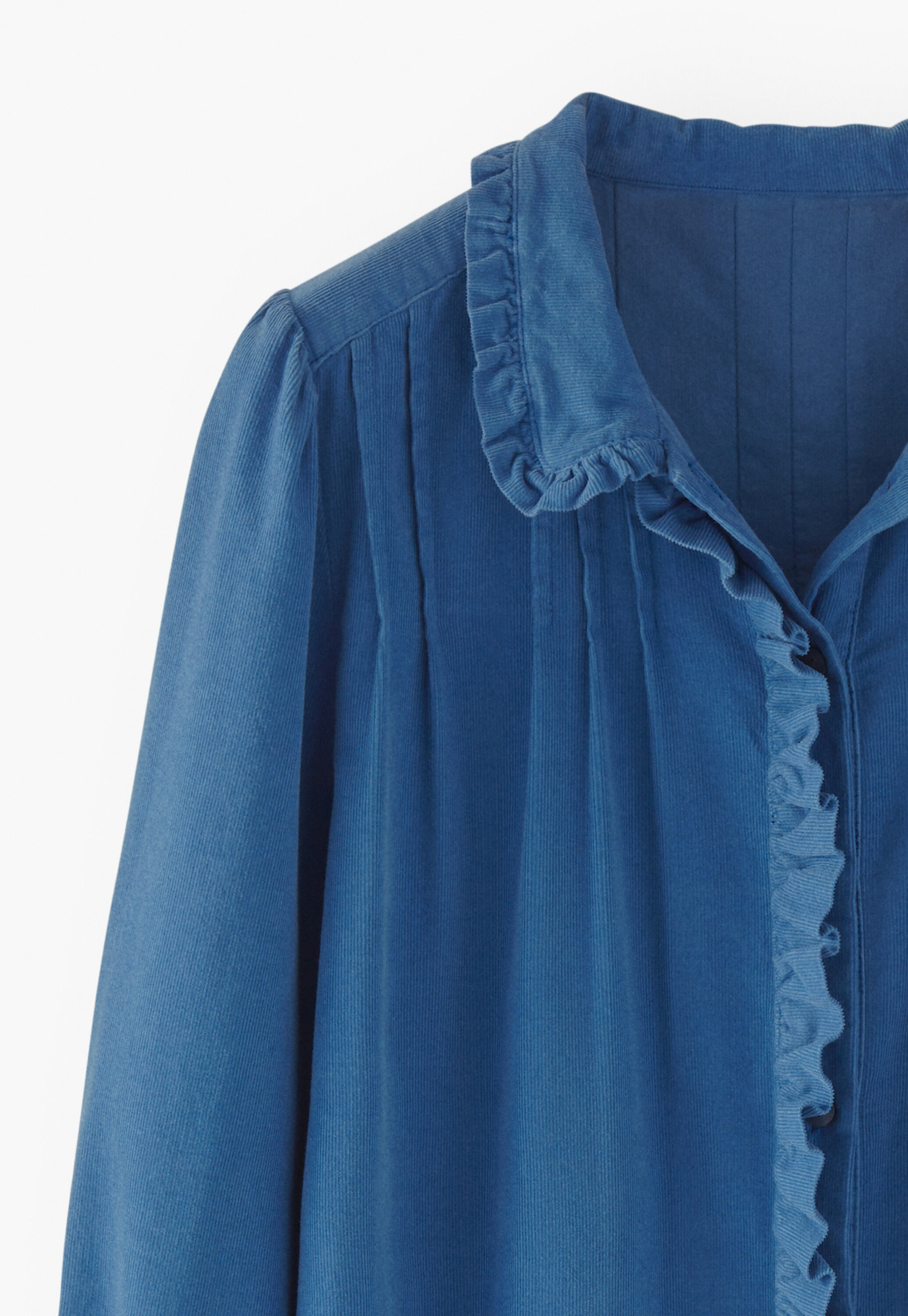 Faltenbluse aus Cord