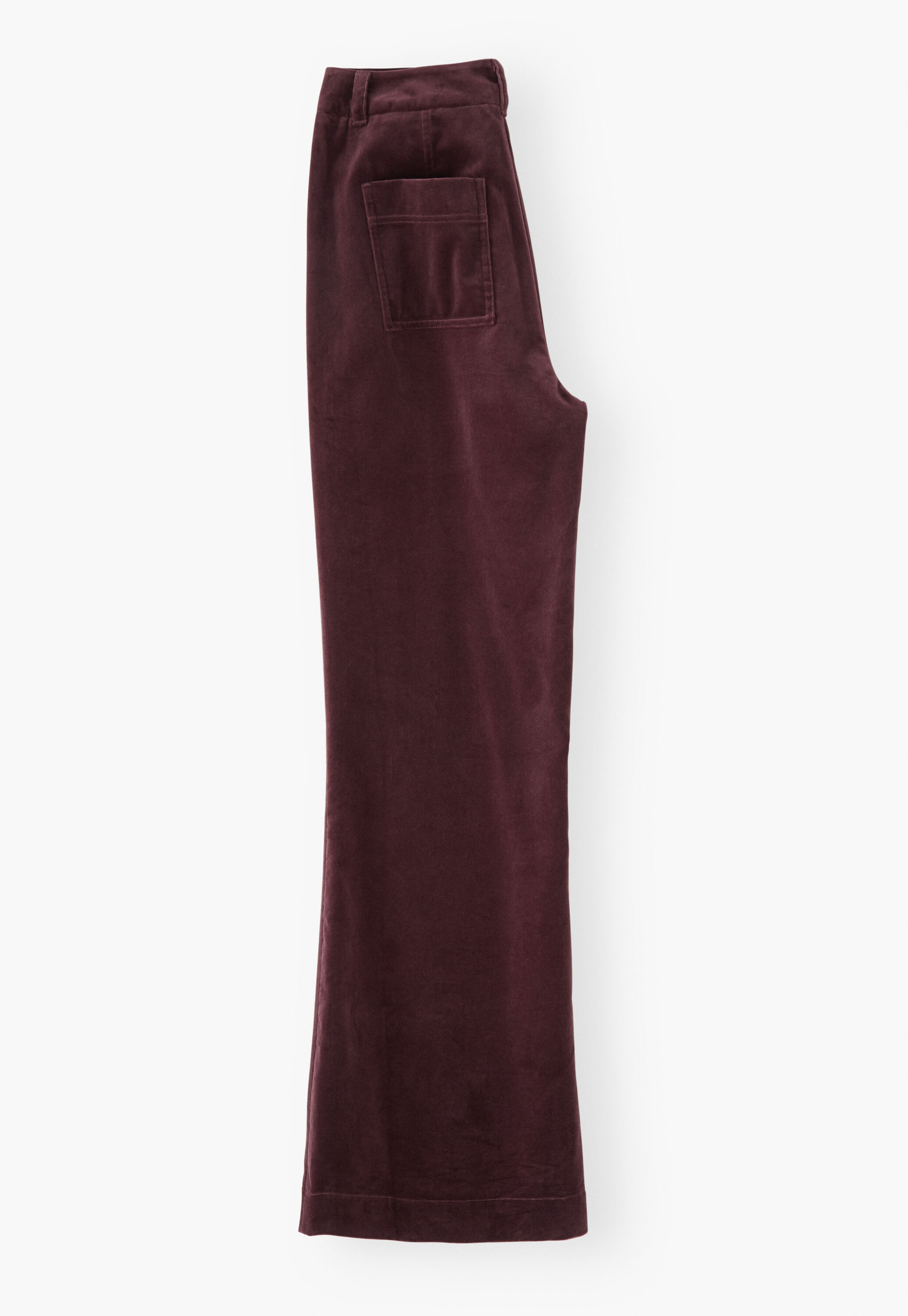 Samthose mit weitem Bein
