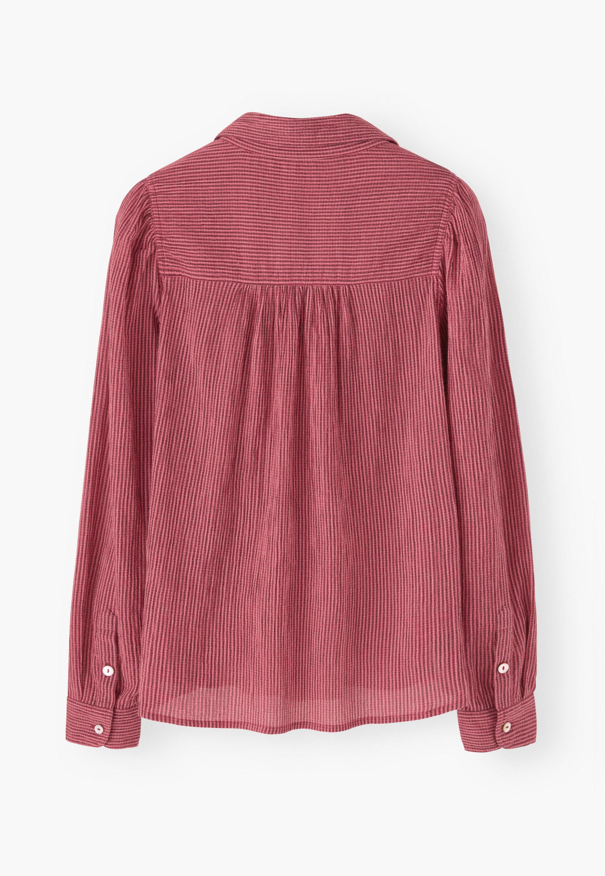 Gestreifte Crinkle-Bluse
