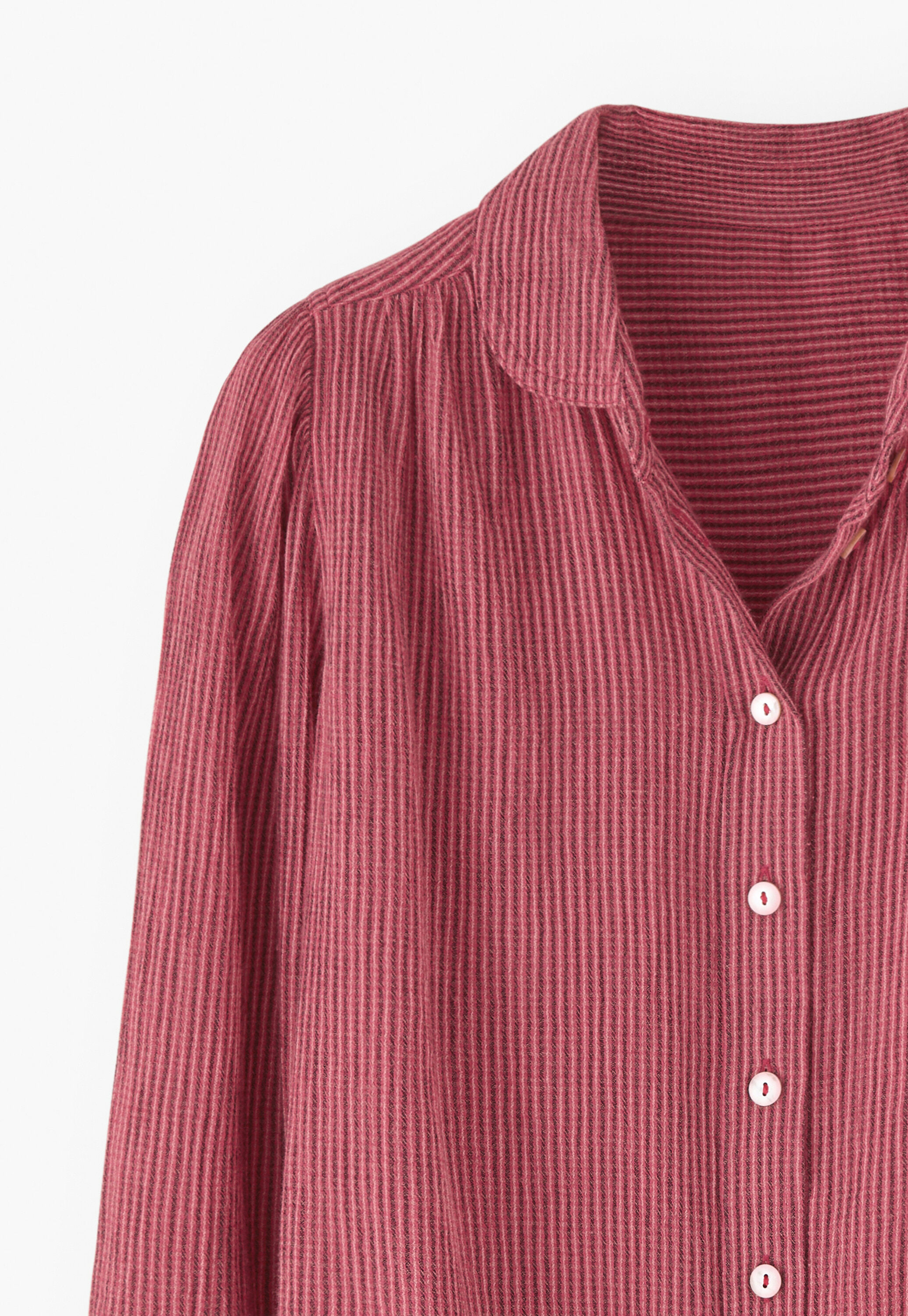 Gestreifte Crinkle-Bluse