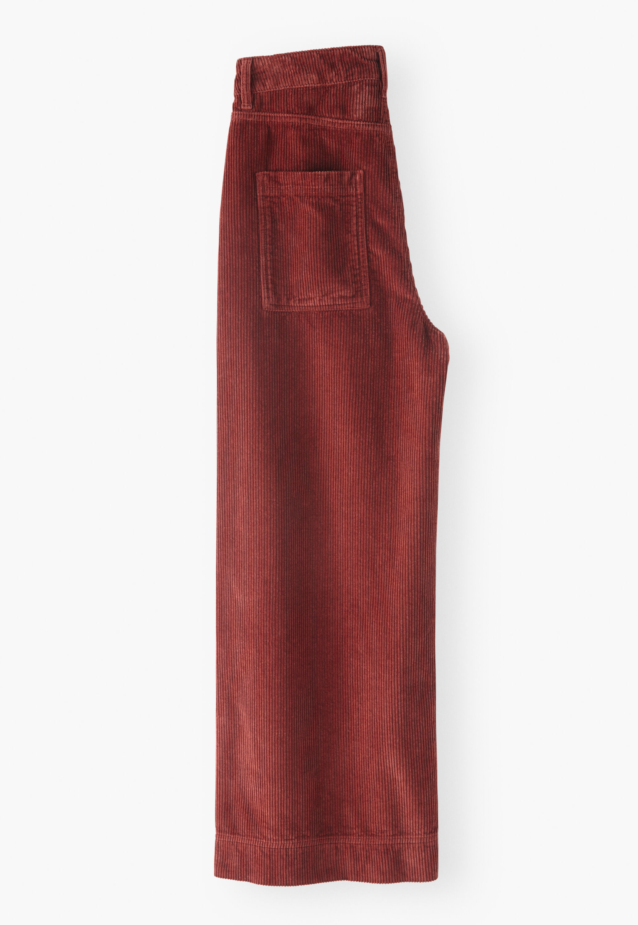 K&uuml;rzer geschnittene Hose mit weitem Bein