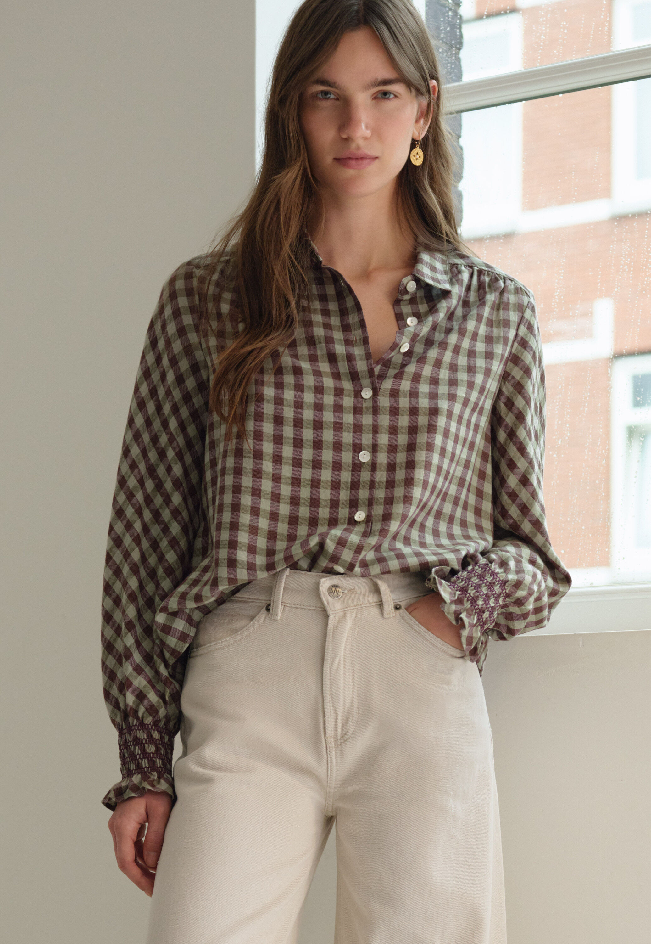 Bluse mit Biesen