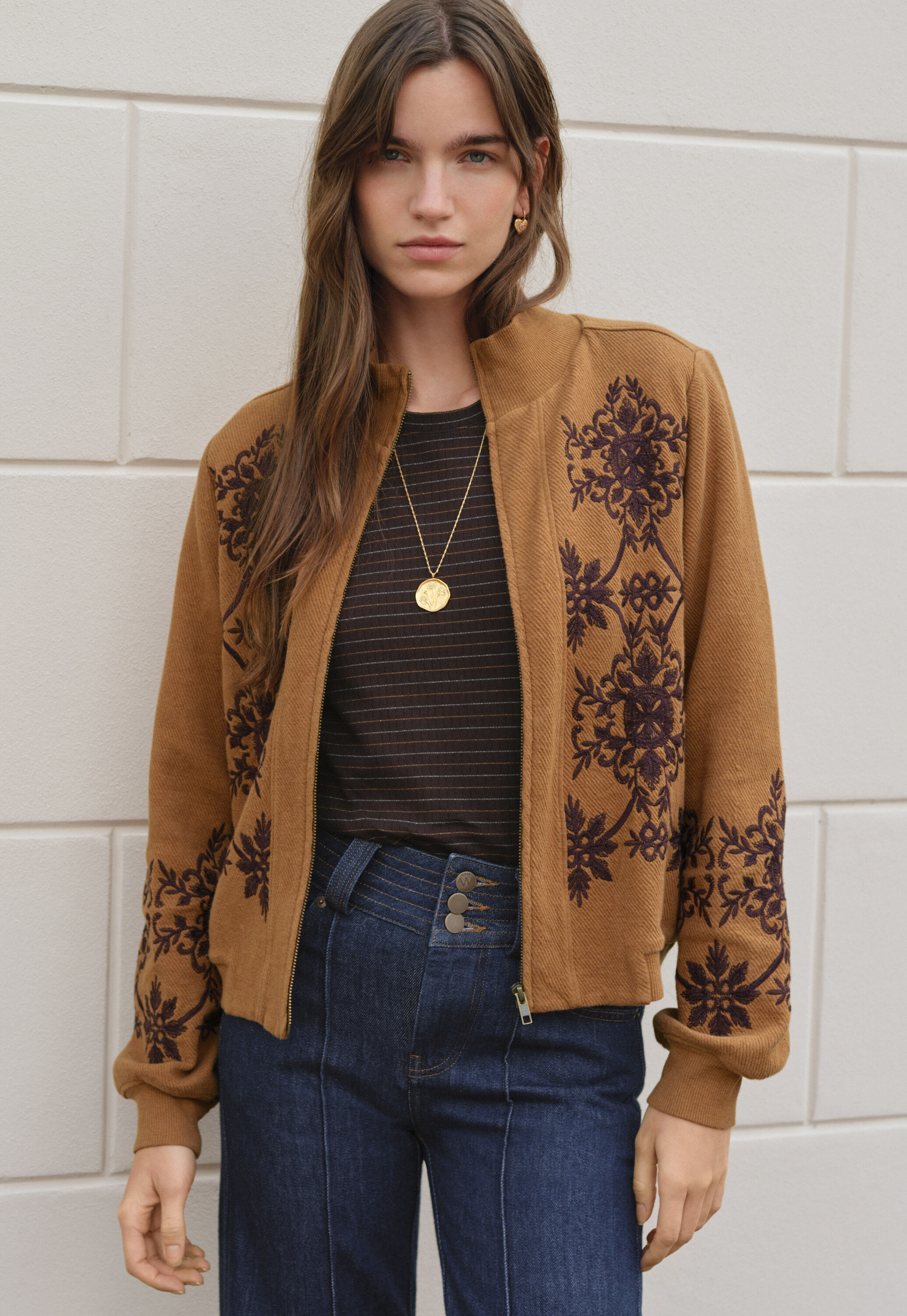 Cardigan mit Zopfmuster