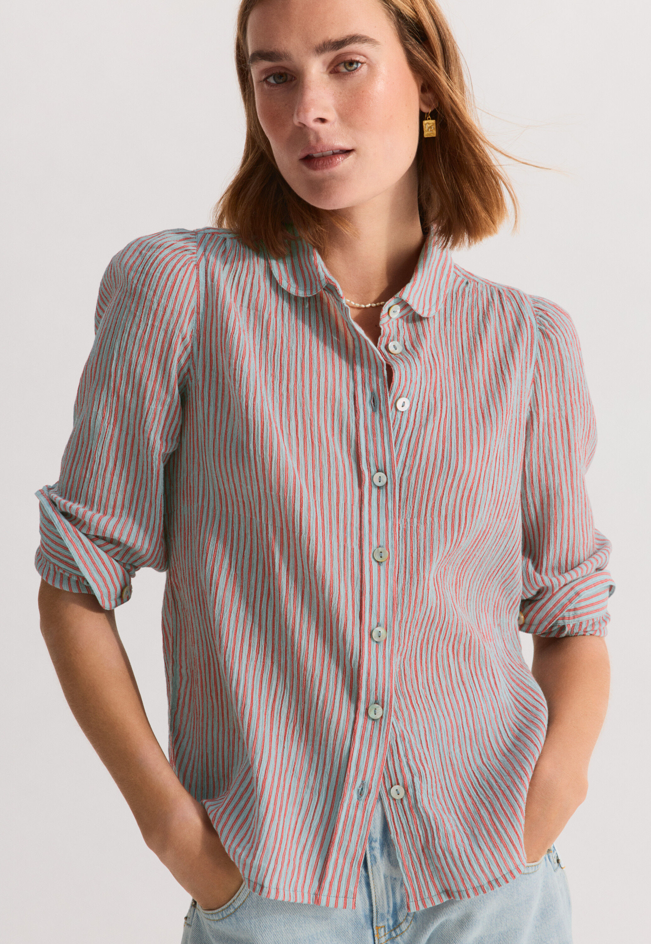 Bluse mit Biesen