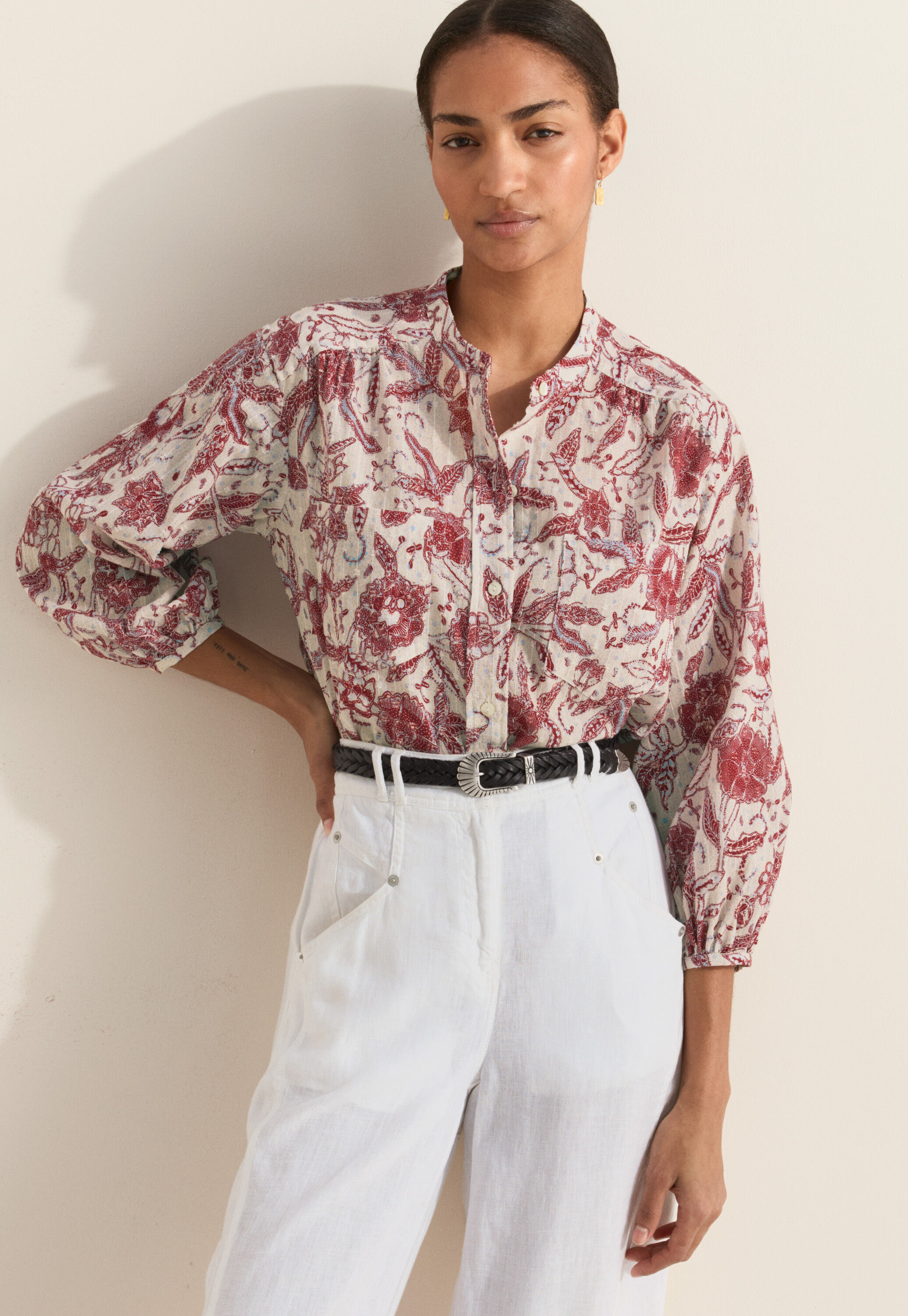 Bluse mit Biesen