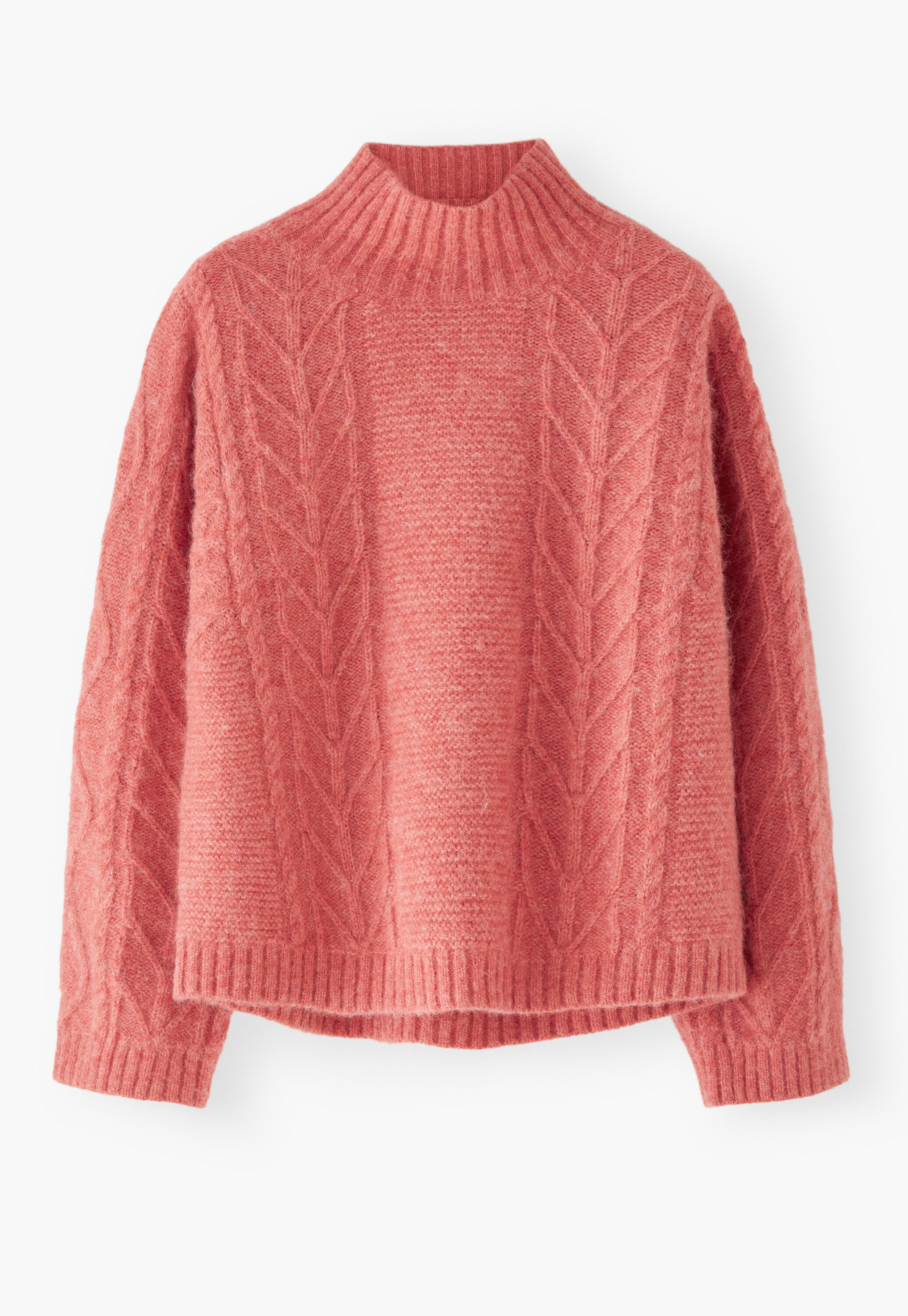 Zopfmuster-Pullover