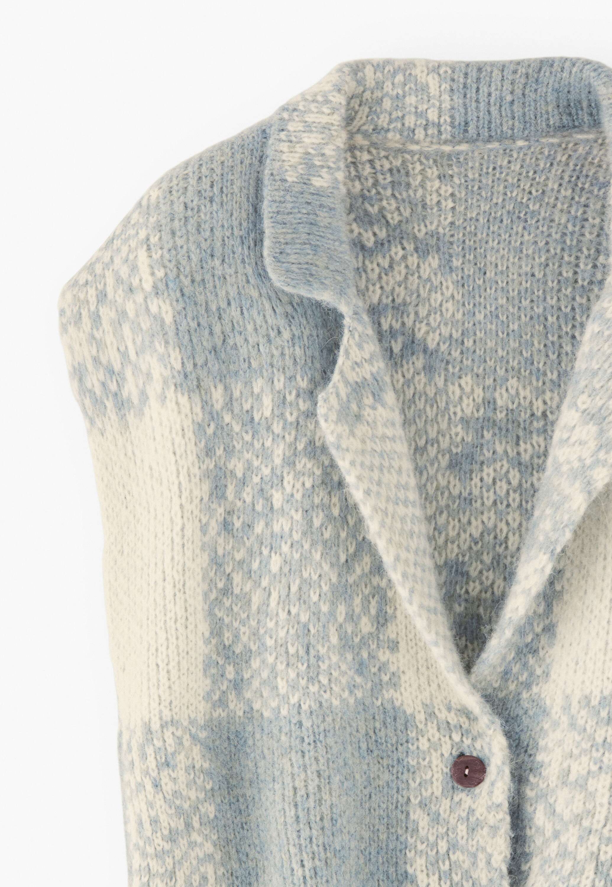 &Auml;rmellose Karojacke, Blau/Stein, large