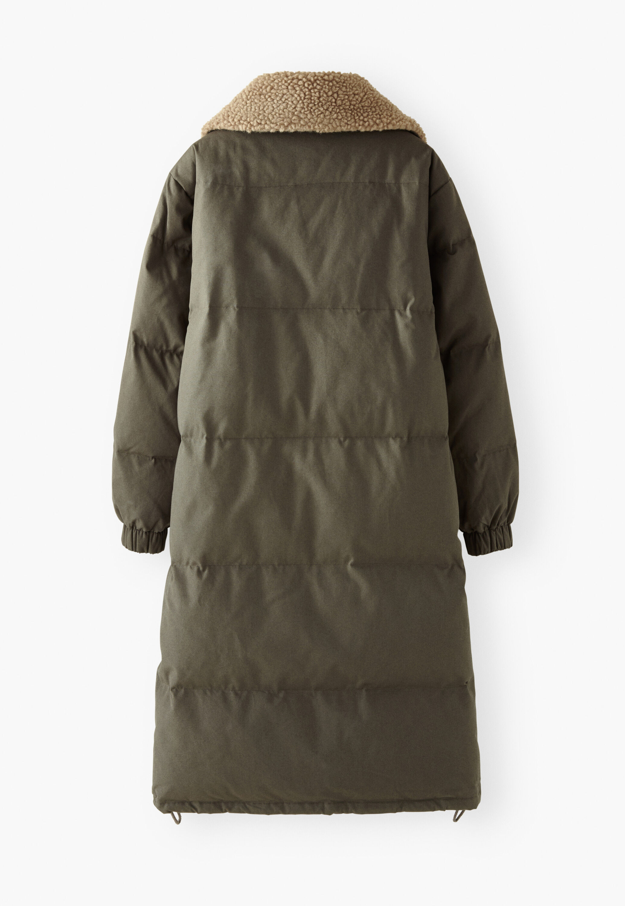 Gesteppter langer Mantel, Dunkles Khaki, large