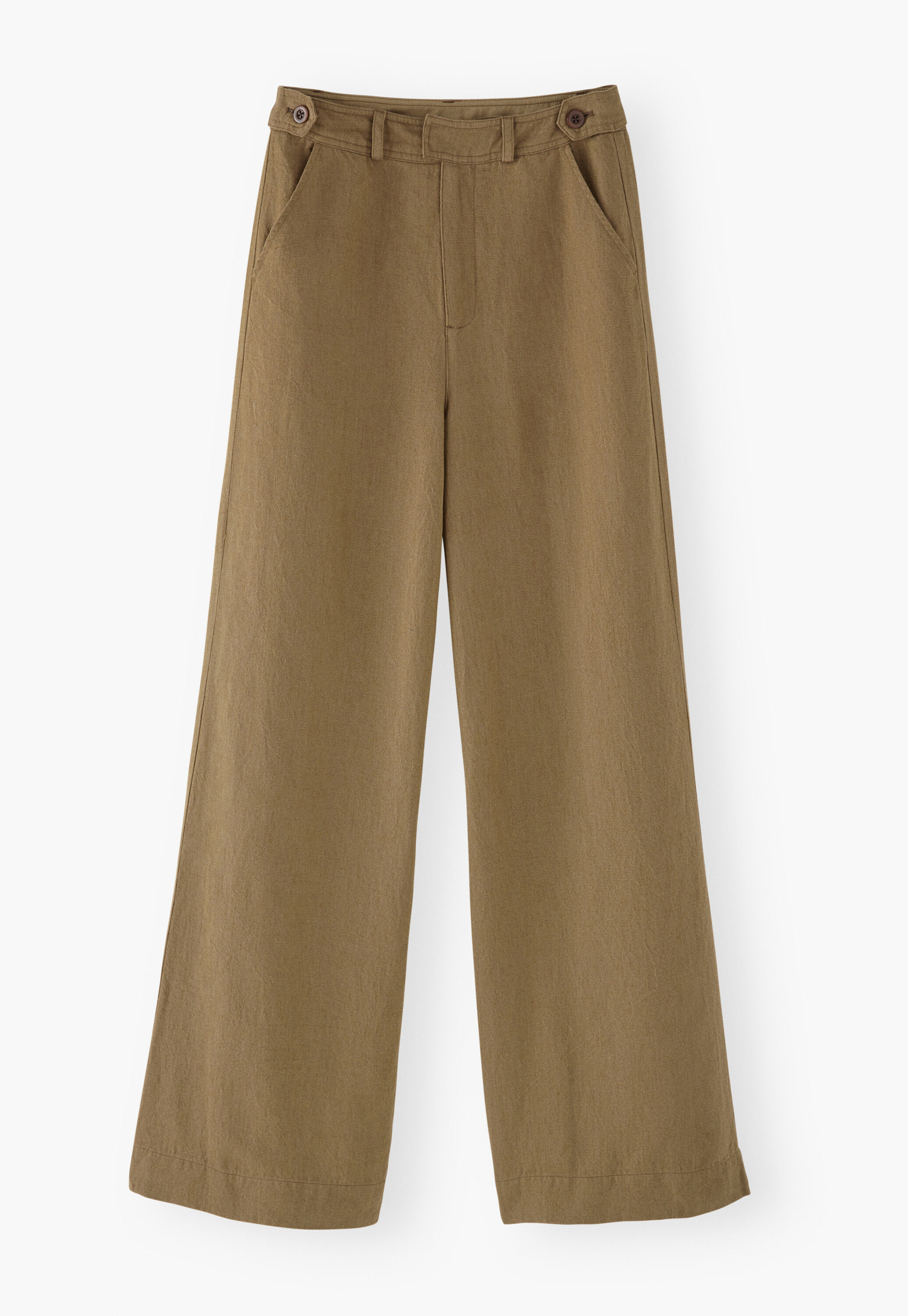 K&uuml;rzer geschnittene Hose mit weitem Bein