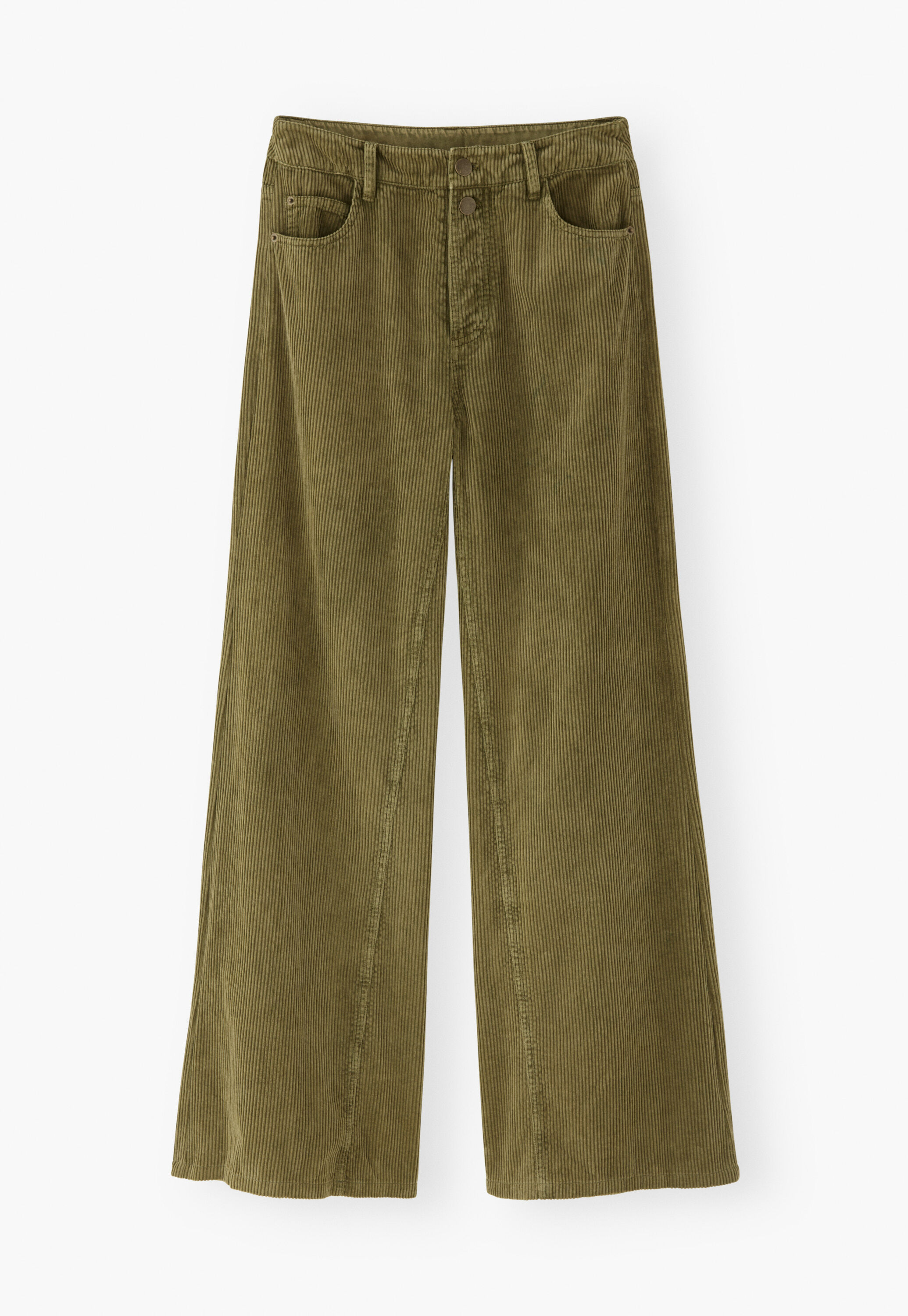 K&uuml;rzer geschnittene Hose mit weitem Bein