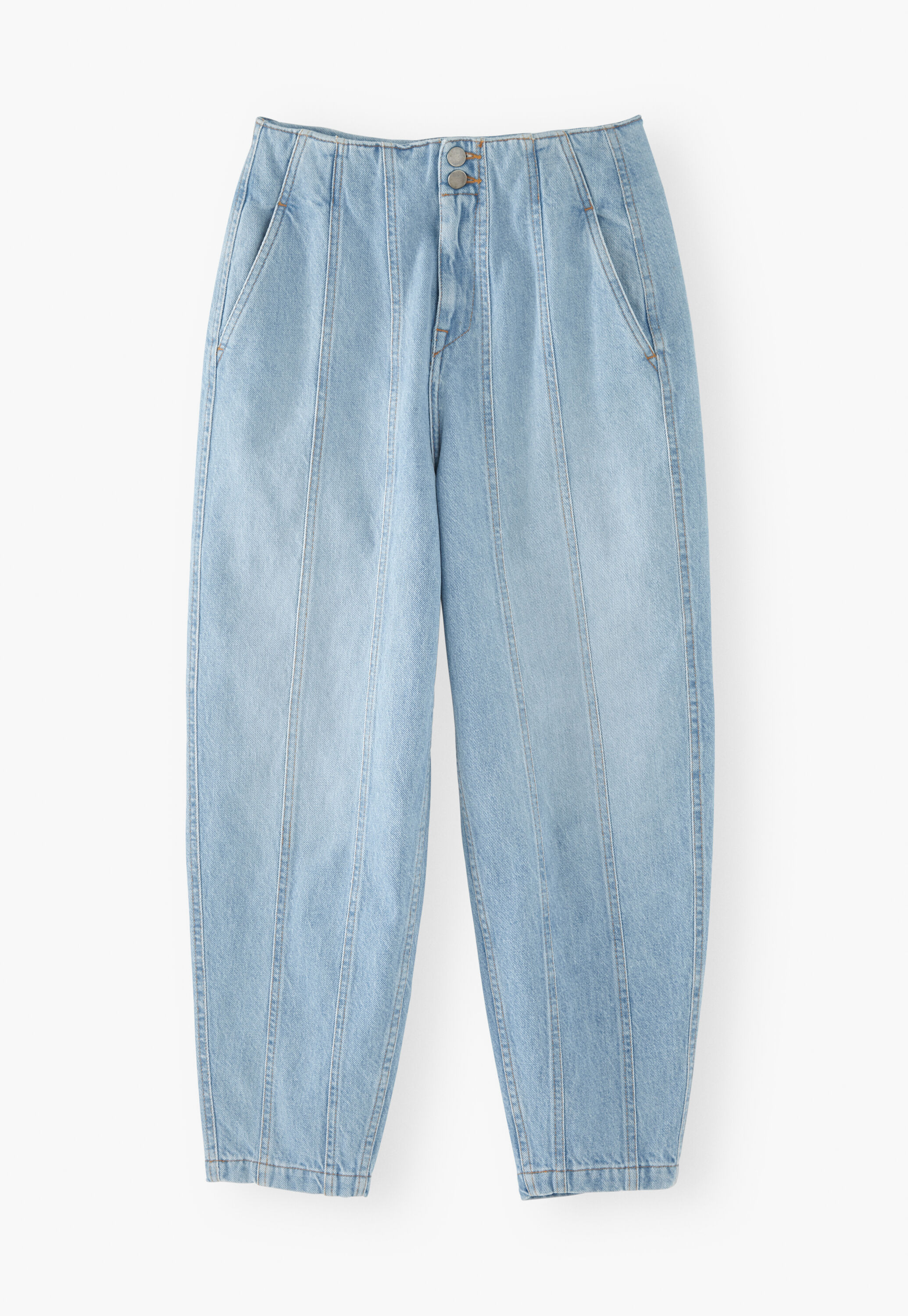 K&uuml;rzer geschnittene Hose mit weitem Bein