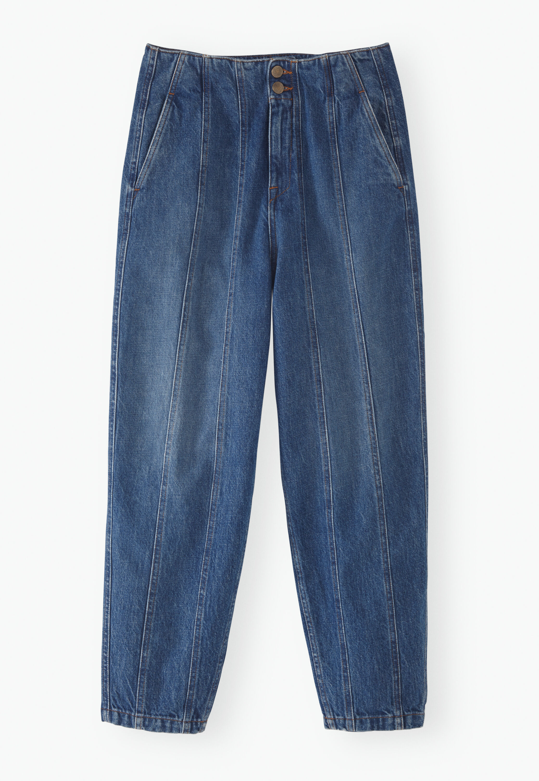K&uuml;rzer geschnittene Hose mit weitem Bein