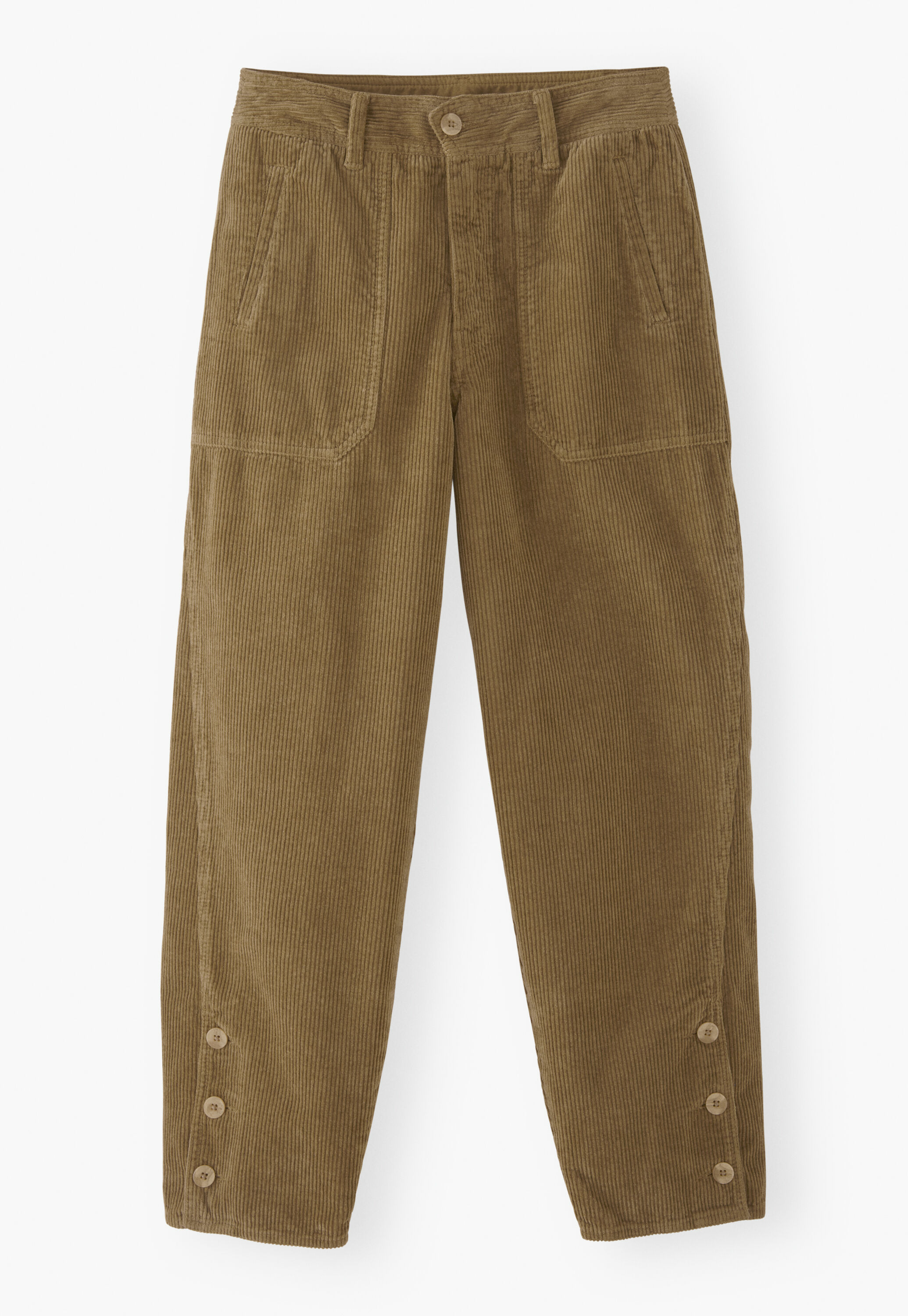 K&uuml;rzer geschnittene Hose mit weitem Bein