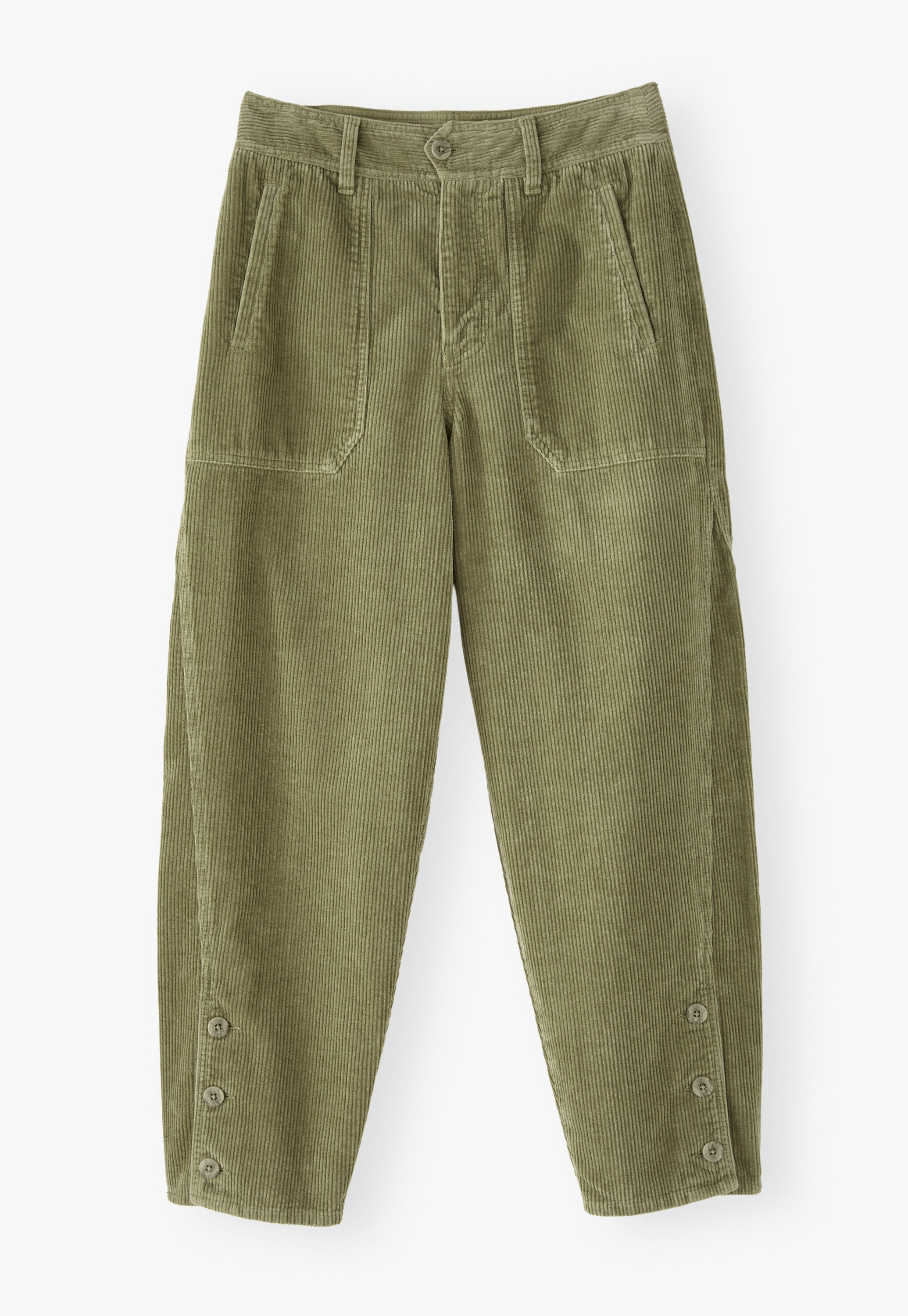 K&uuml;rzer geschnittene Hose mit weitem Bein