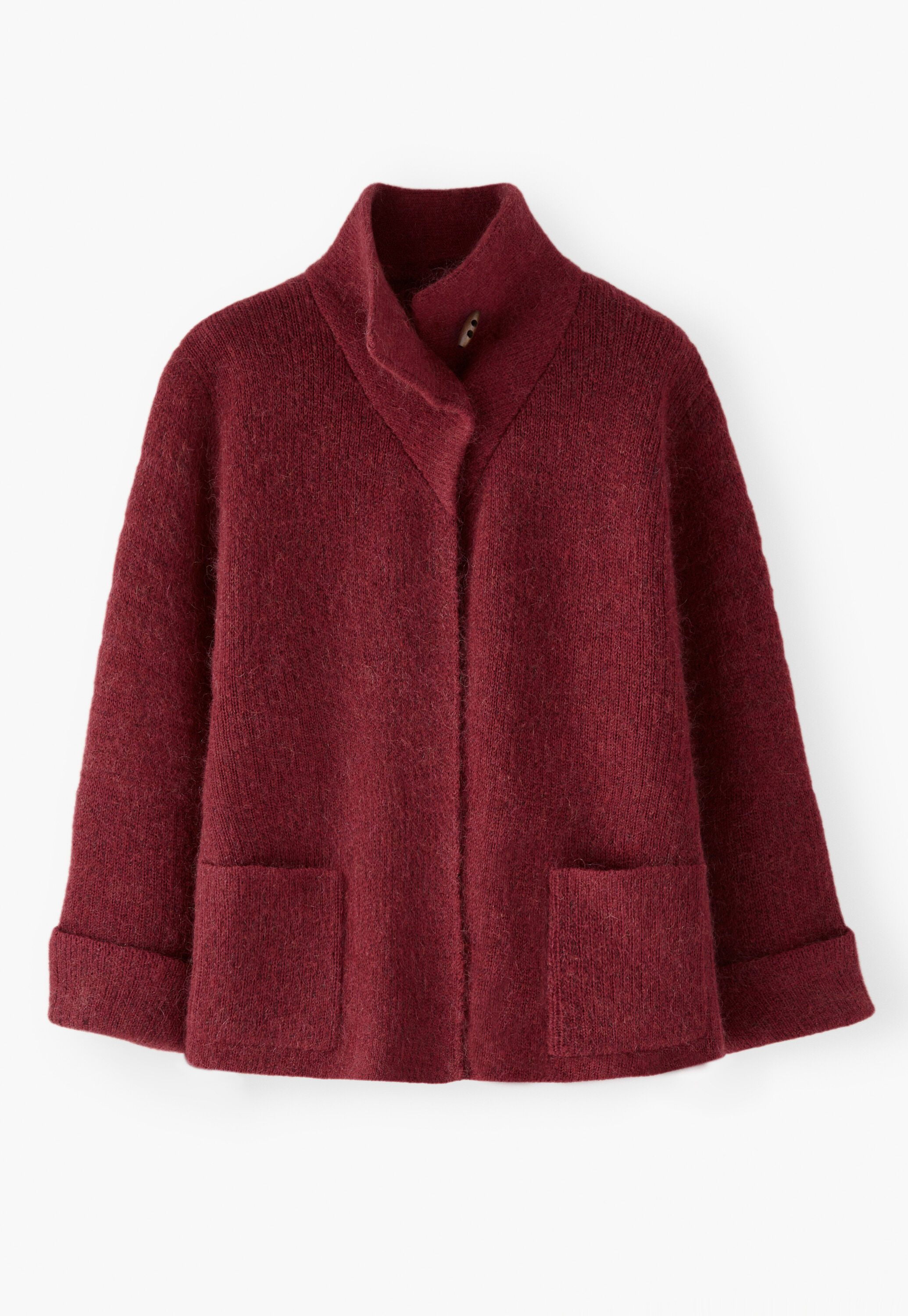 Strickjacke, Rubinrot, large