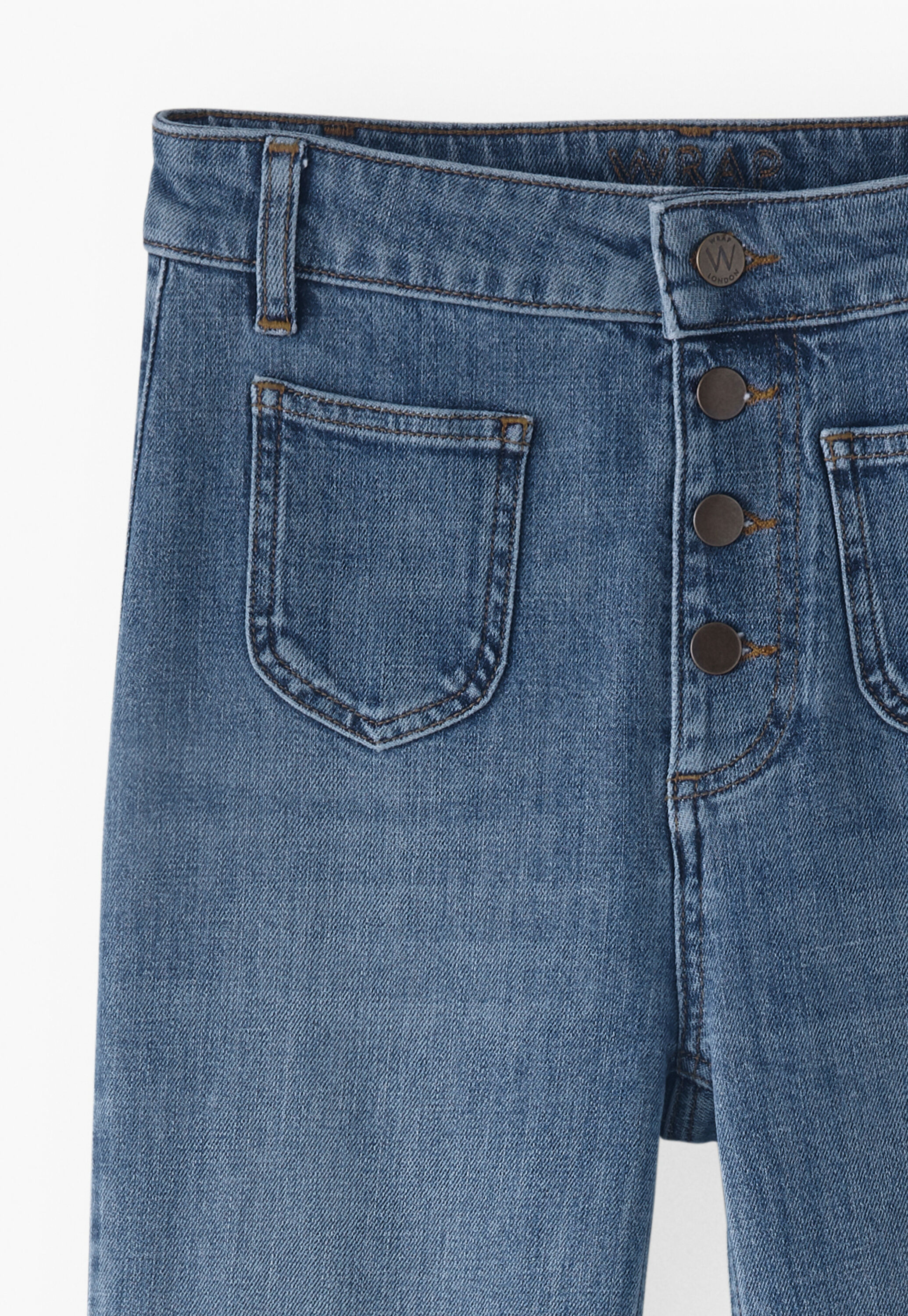 Ausgestellte Jeans, Blasses Vintage, large