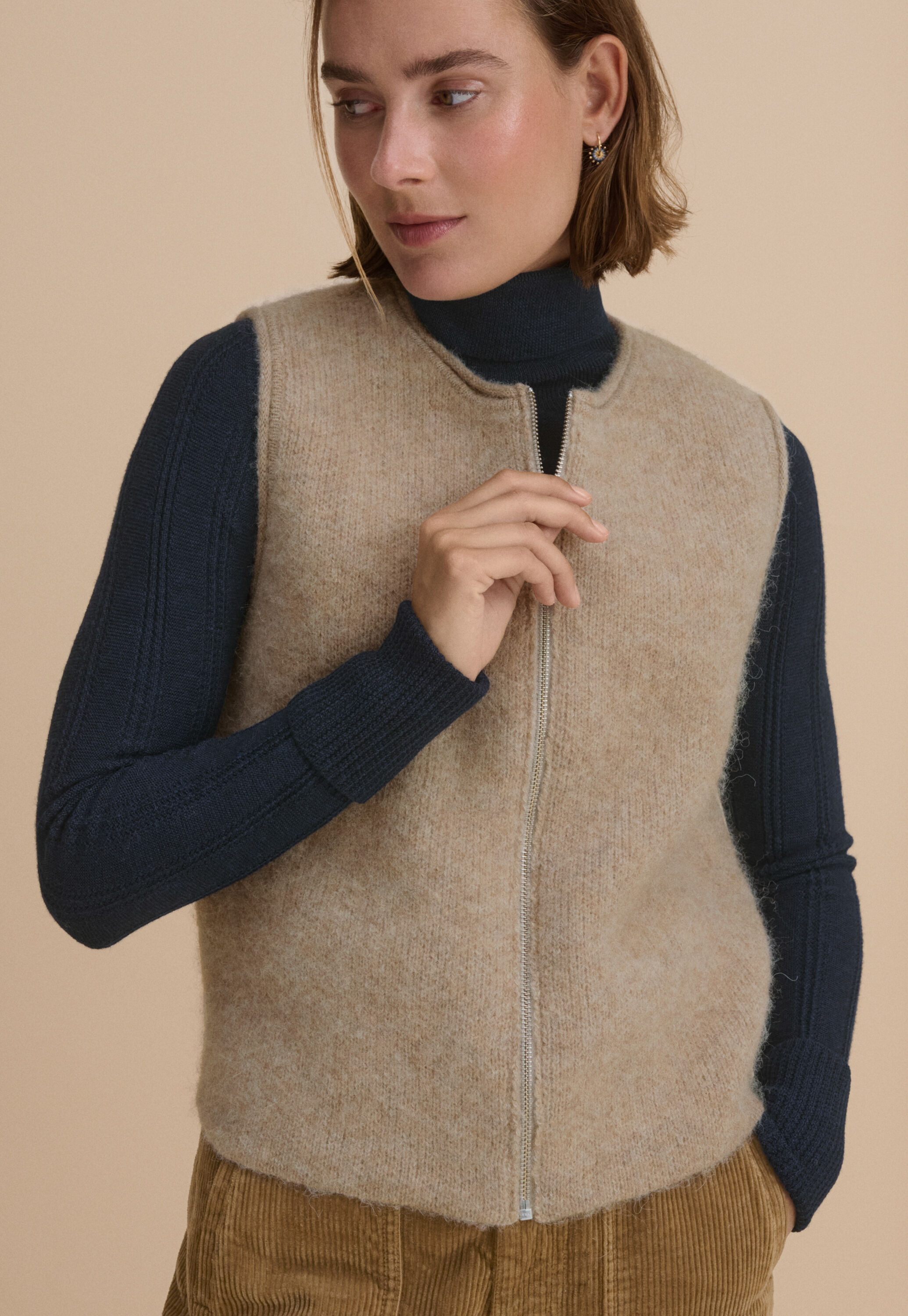 Strickweste, Rehbraun, large