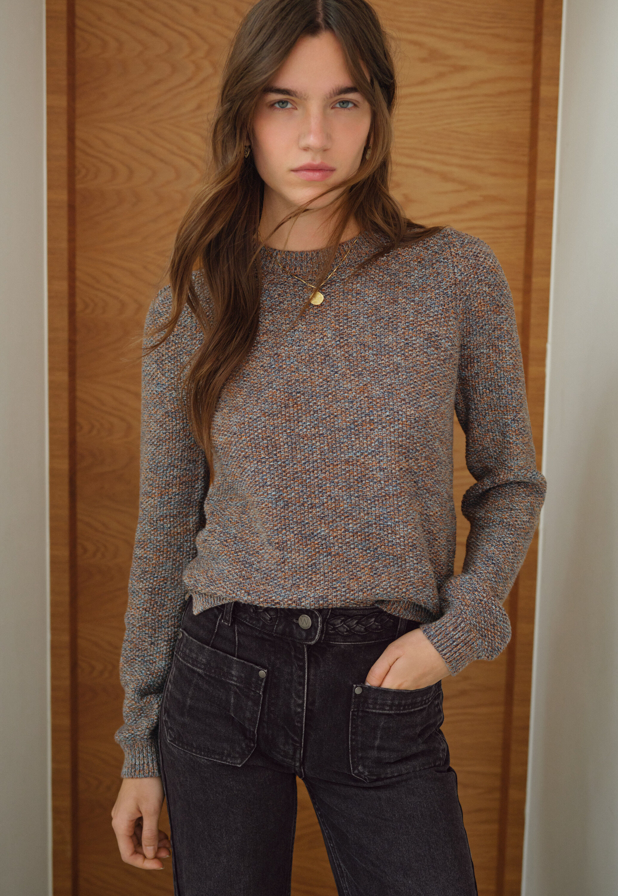 Pullover im Perlmuster