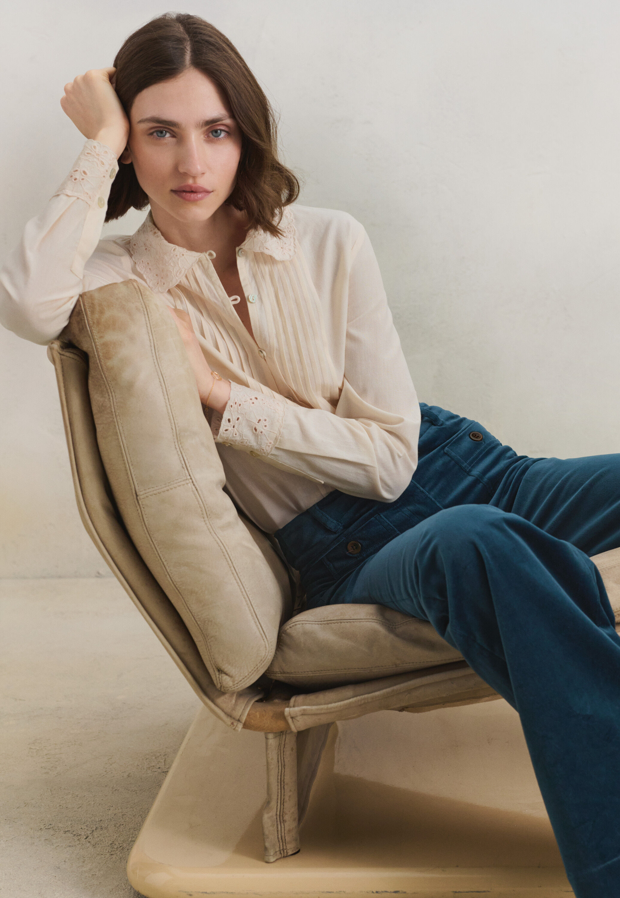 Bluse mit Biesen
