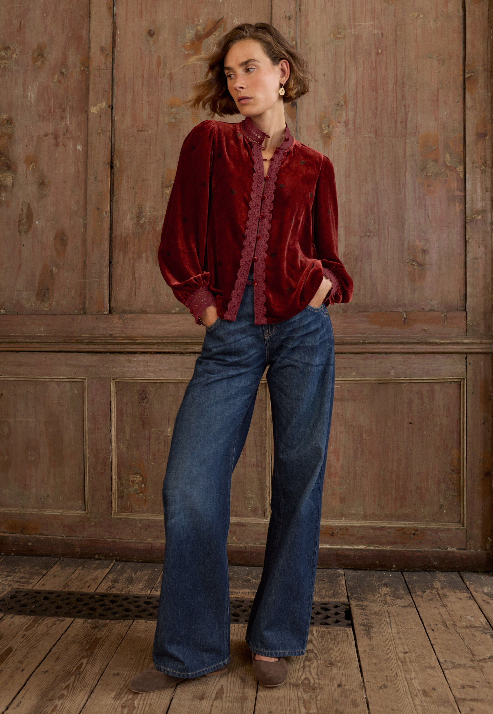 Jeans mit geradem Bein, Dunkle Waschung, large