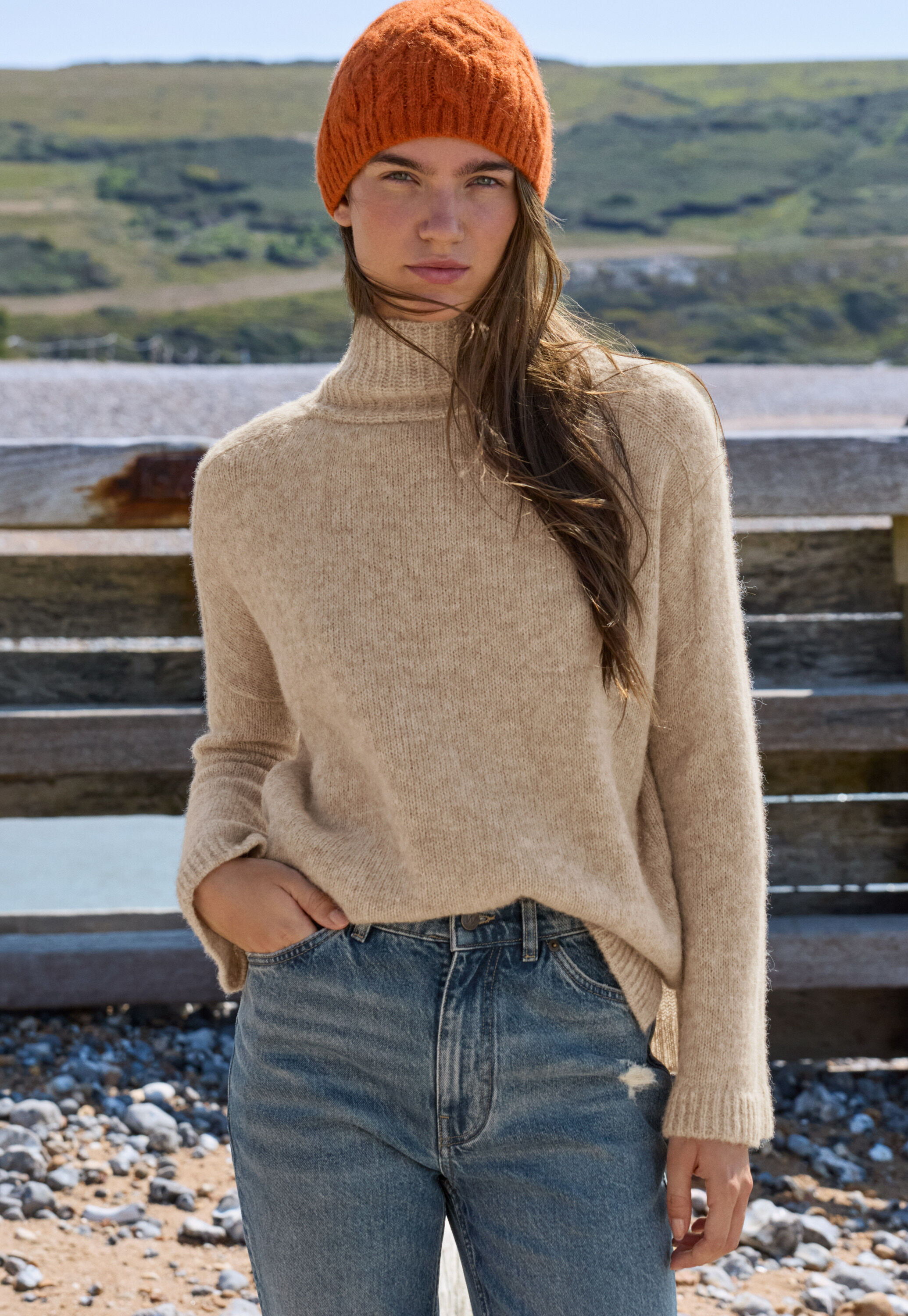 Pullover mit hohem Kragen