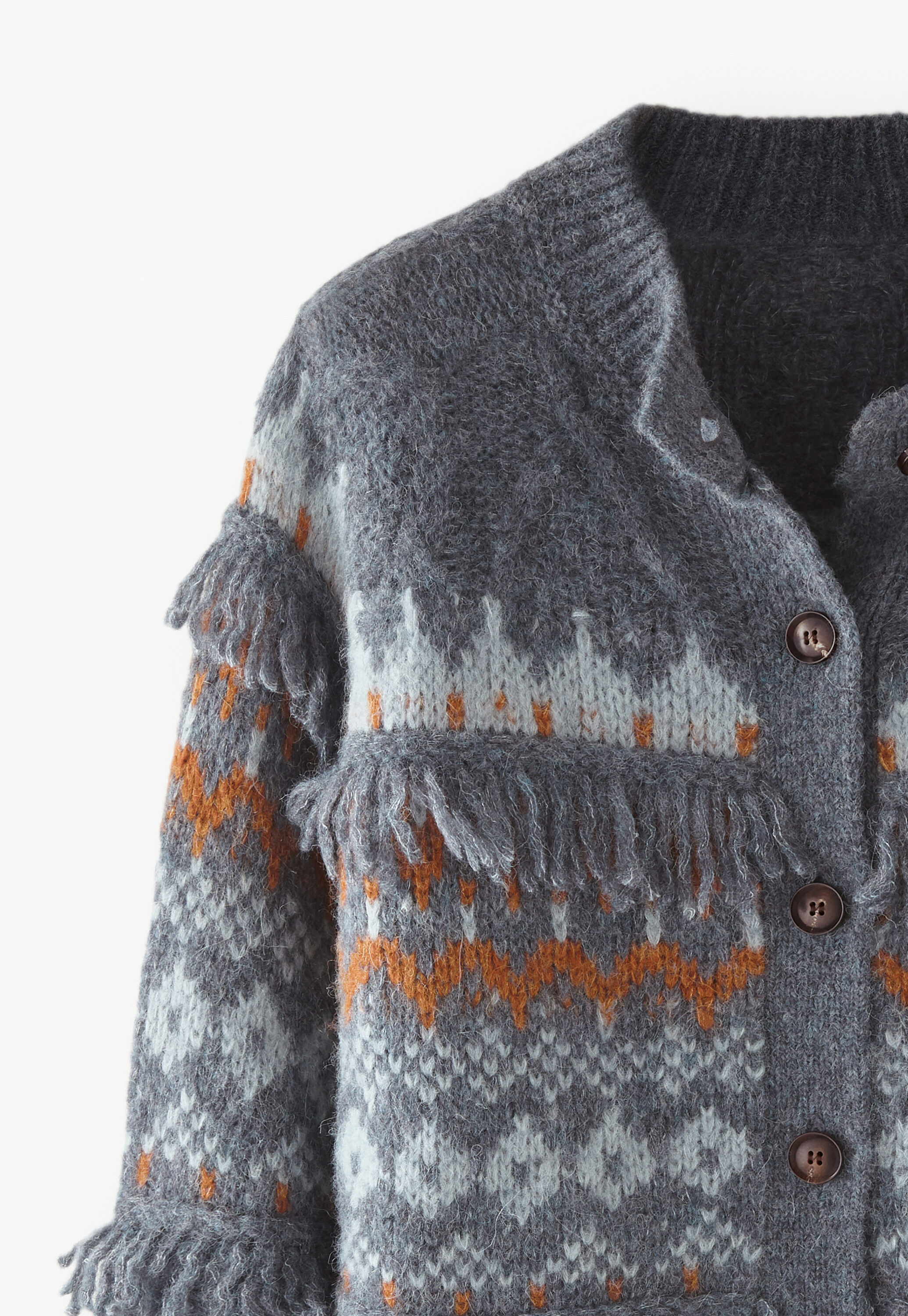Cardigan mit Zopfmuster