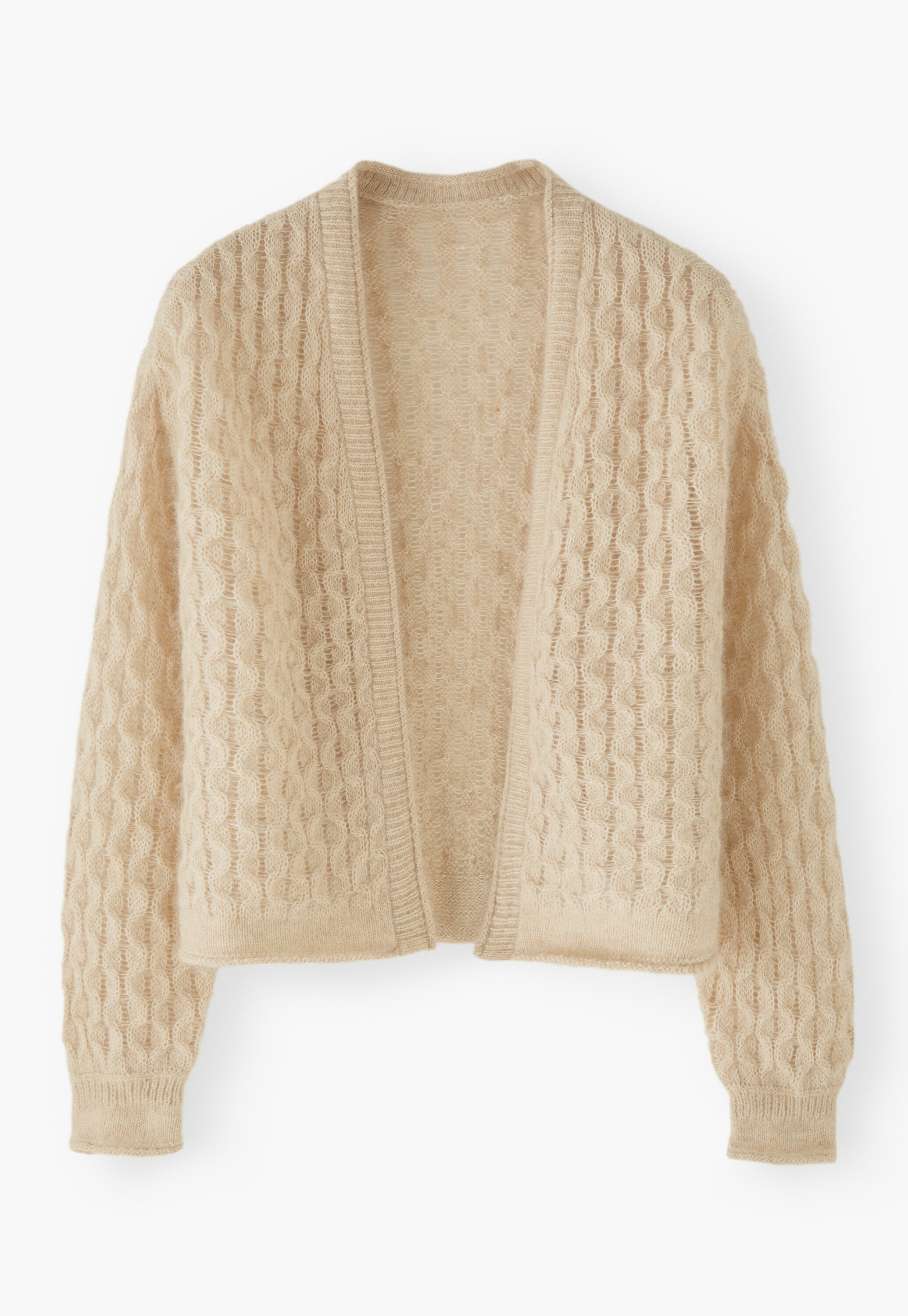 Cardigan mit Zopfmuster
