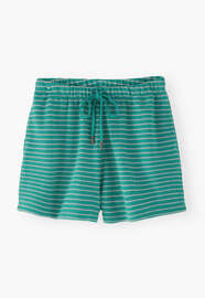 Gestreifte Shorts, T&uuml;rkis/Rosa, webstill