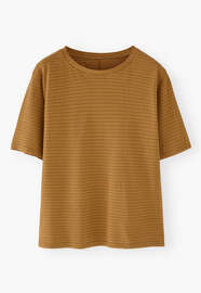 Gestreiftes T-Shirt, Sepia, webstill