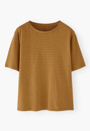 Gestreiftes T-Shirt, Sepia, webstill