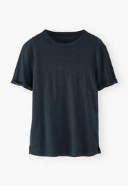 Jersey-T-Shirt, Petrolschwarz, webstill