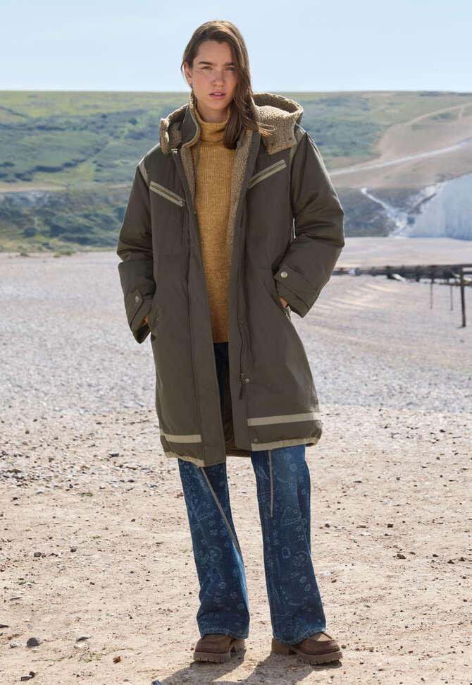 Raglanpullover mit hohem Kragen, Toskanische Sonne, completeTheLook
