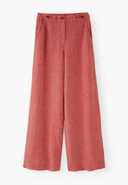 Hose mit weitem Bein, Korallenrot, webstill