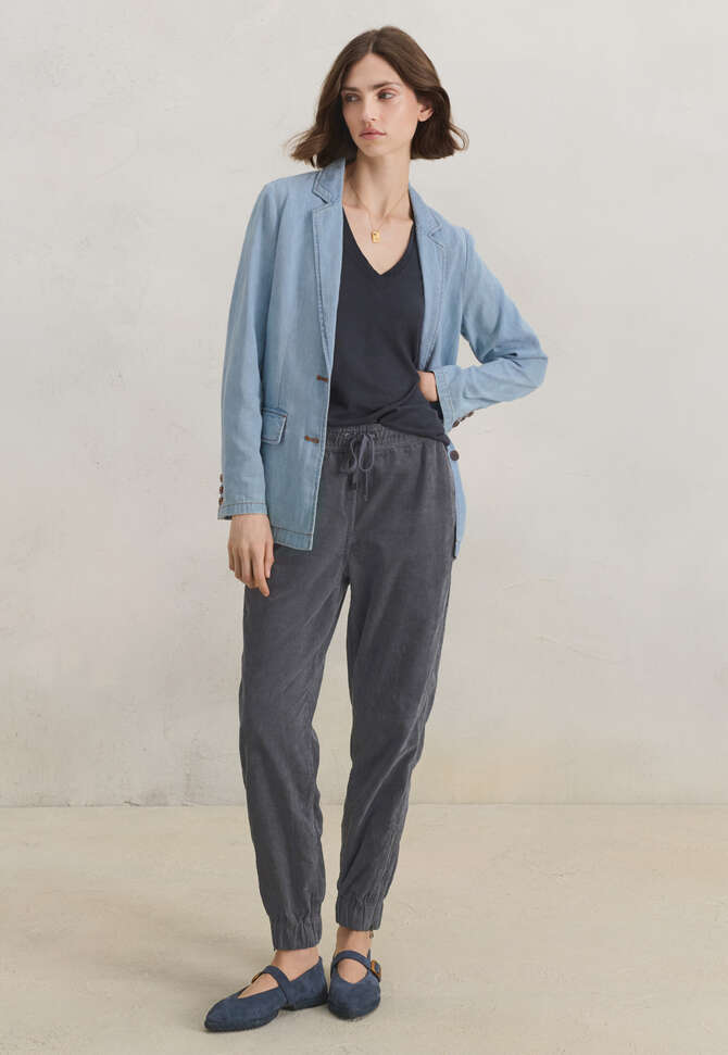 Cord-Jogginghose, Stahlgrau, completeTheLook