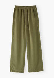 Lockere Hose, Dunkles Khaki, webstill