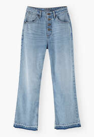Jeans mit ausgelassenem Saum, Blasses Vintage, webstill