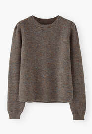 Pullover im Perlmuster, Blau/Sand, webstill
