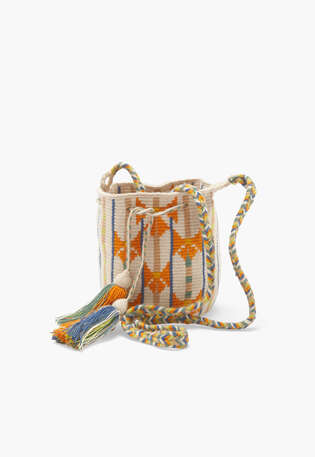 Crossbody-Tasche, Ecru/Orange, webstill
