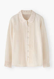 Bluse mit Biesen, Perle, webstill
