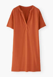 Kurzes Kleid, Mandarine, webstill