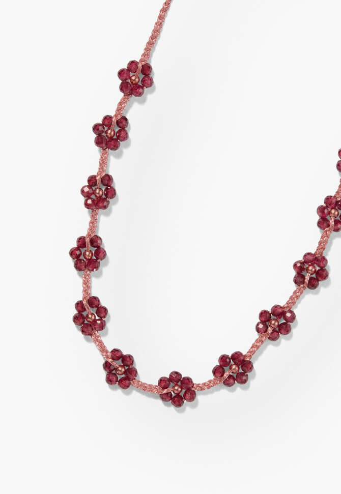 Armband mit Perlenblumen, Ros&eacute;, completeTheLook
