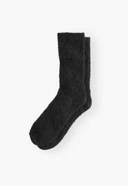 Socken im Spitzenmuster, Schwarz, webstill