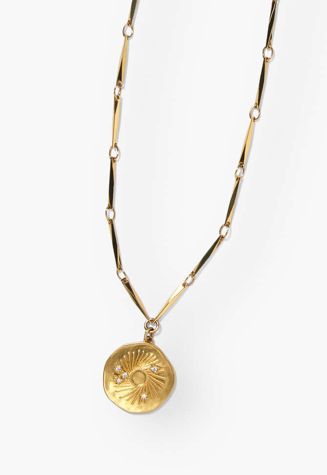 Halskette mit Anh&auml;nger, Gold, completeTheLook