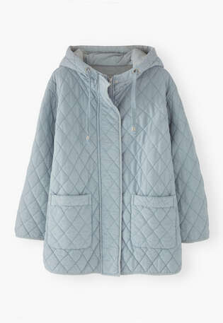 Steppjacke, Chambray, webstill