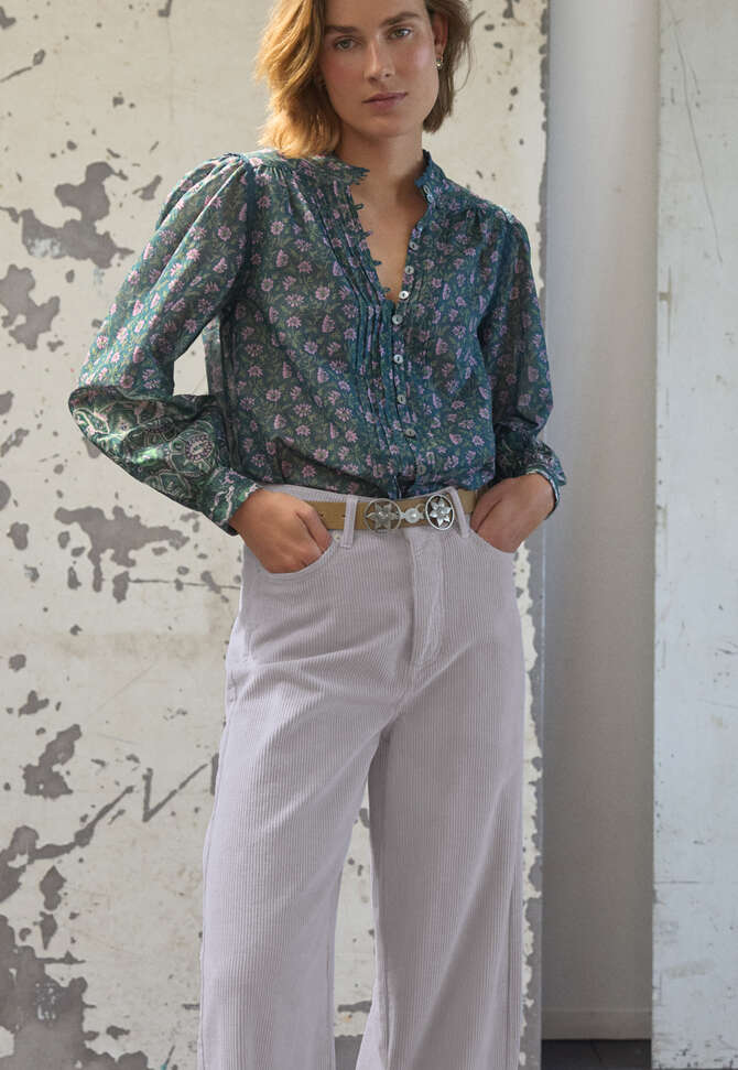 K&uuml;rzer geschnittene Hose mit weitem Bein, Zartes Lavendel, completeTheLook