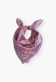 Quadratischer Schal, Fuchsie/Orange, webstill