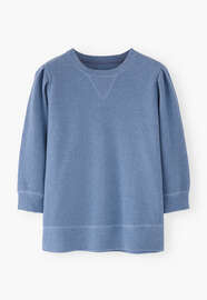 Sweatshirt mit Falten&auml;rmeln, Kornblume, webstill